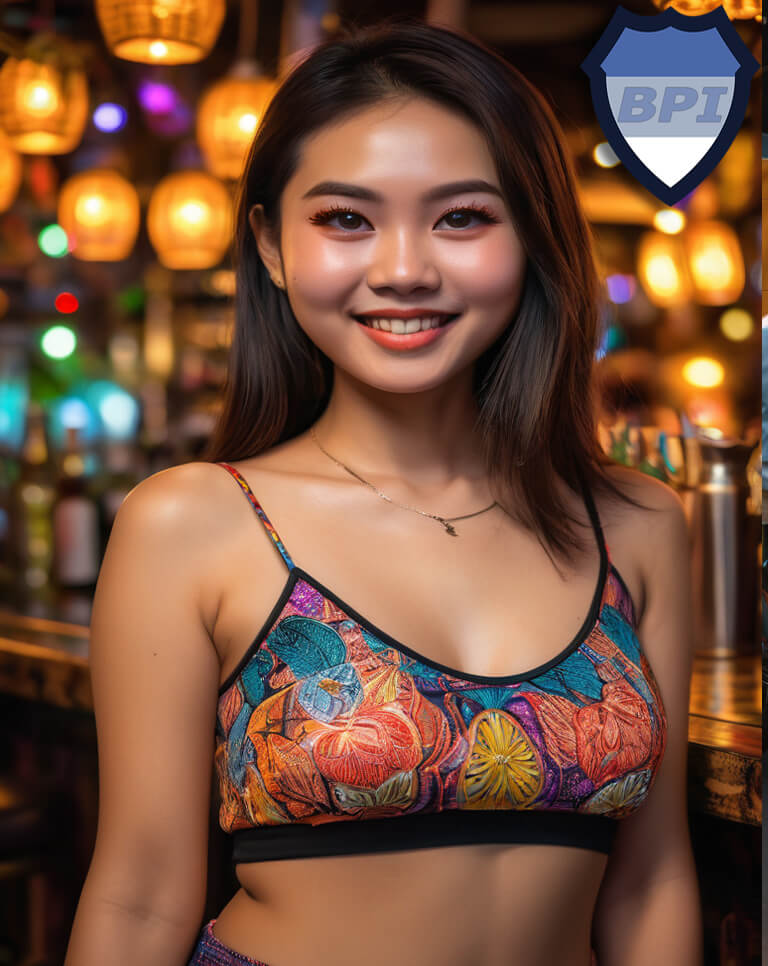 Lady working at a bar in Thailand