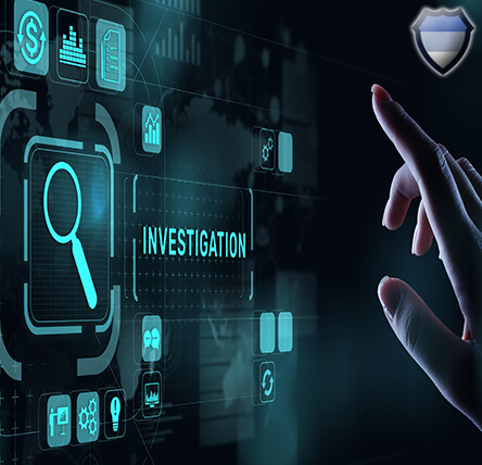 Investigation graphic on a touch screen