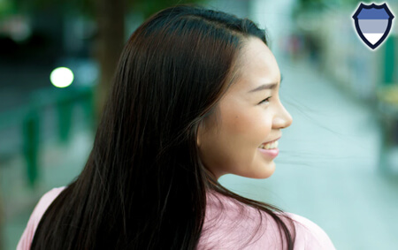 Thai lady smiling