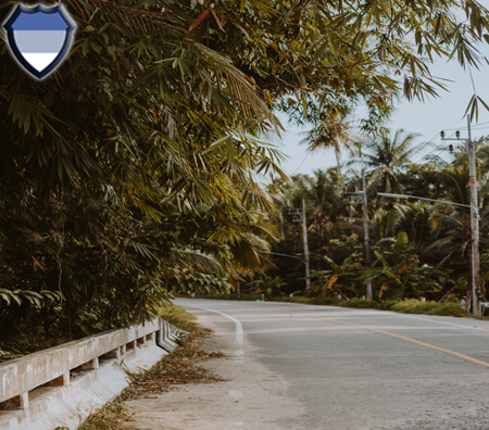 Rural road in Thailand